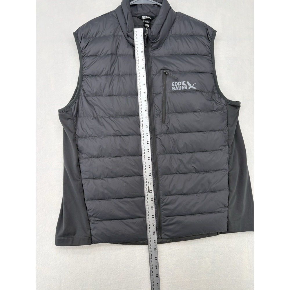 Eddie Bauer 550 Down Puffer Vest Mens Storm Repel Grey Full Zip Size XL - Picture 11 of 16